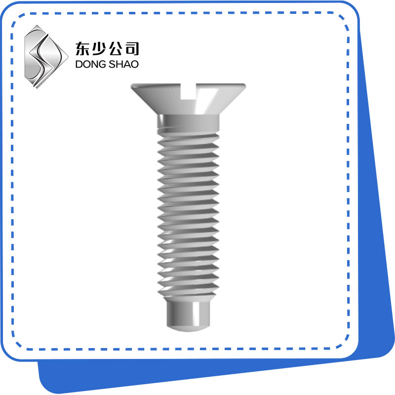 Scriúnna Ceann Slotted Countersunk le Pointe Madraí Iomlán